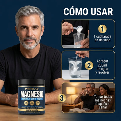 PrimeLab® | Magnesio Complejo 5 en 1 en Polvo